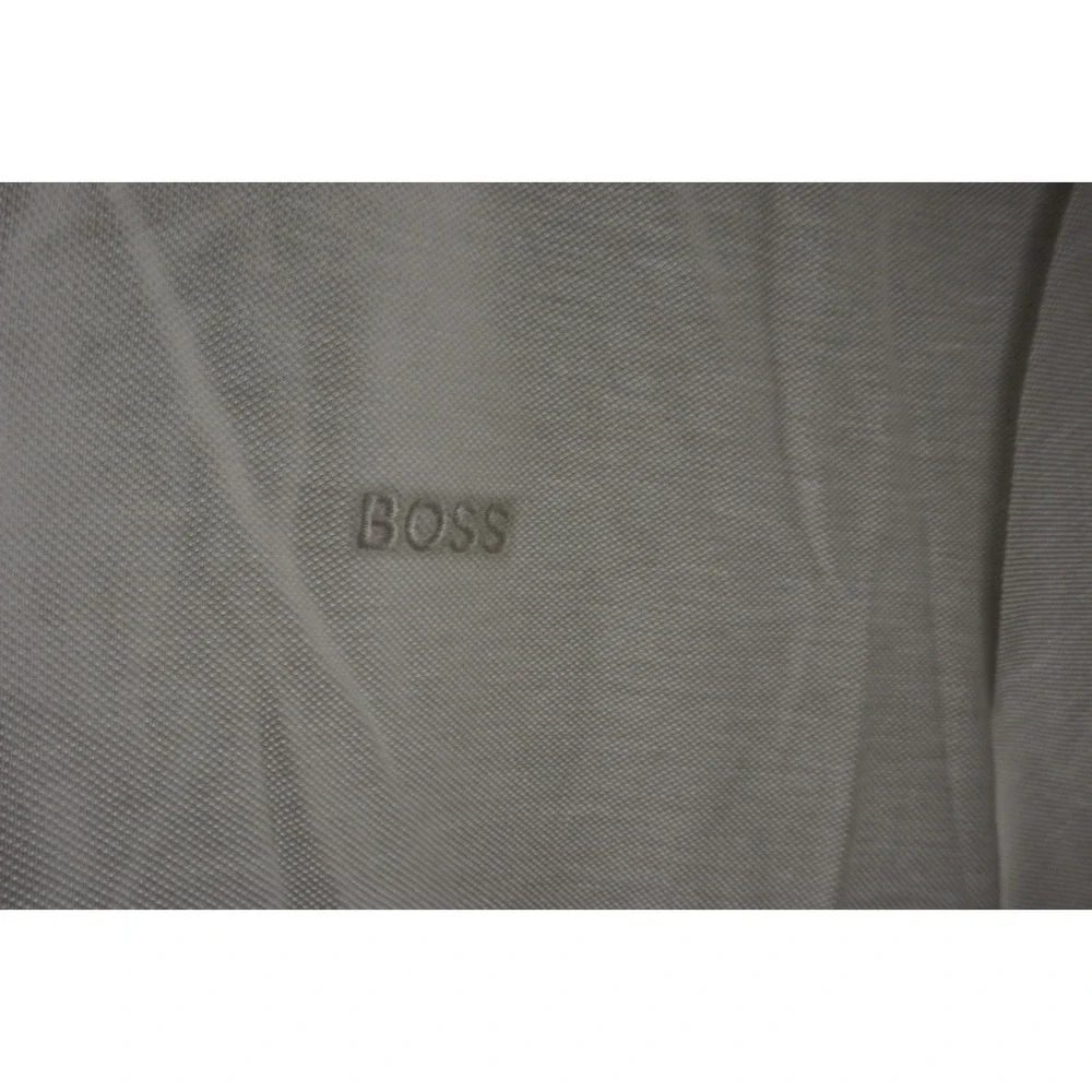 Hugo Boss Pallas Pique Polo Shirt Men's Medium Short Sleeve White Cotton w/ Logo